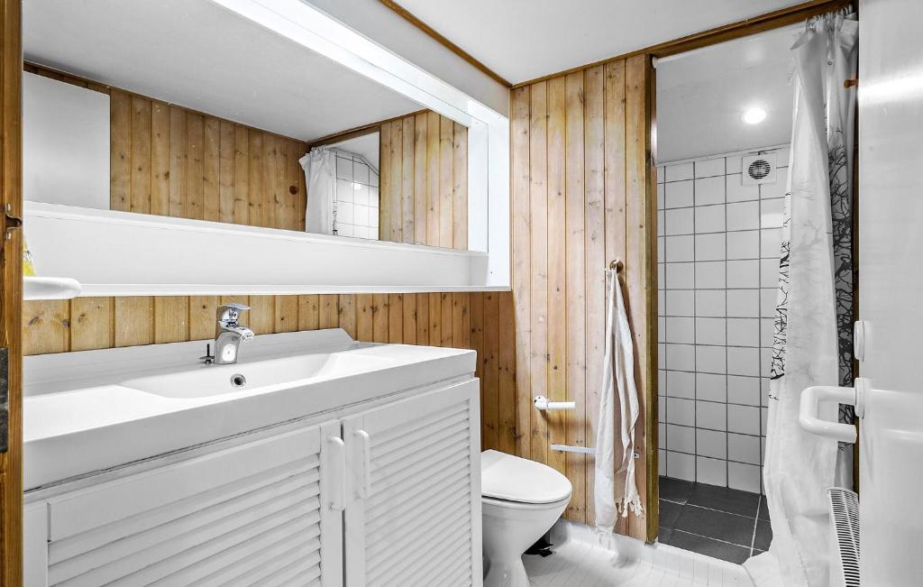 Koupelna v ubytování Lovely Home In Fjerritslev With Sauna
