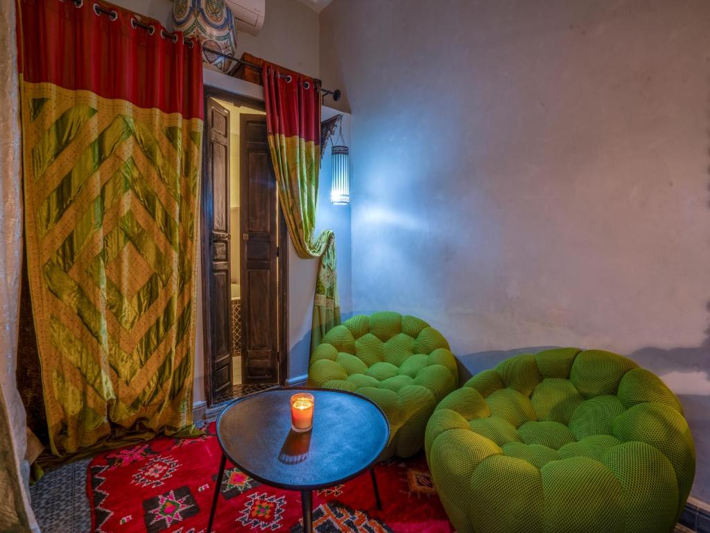 Posezení v ubytování Riad Ines Home