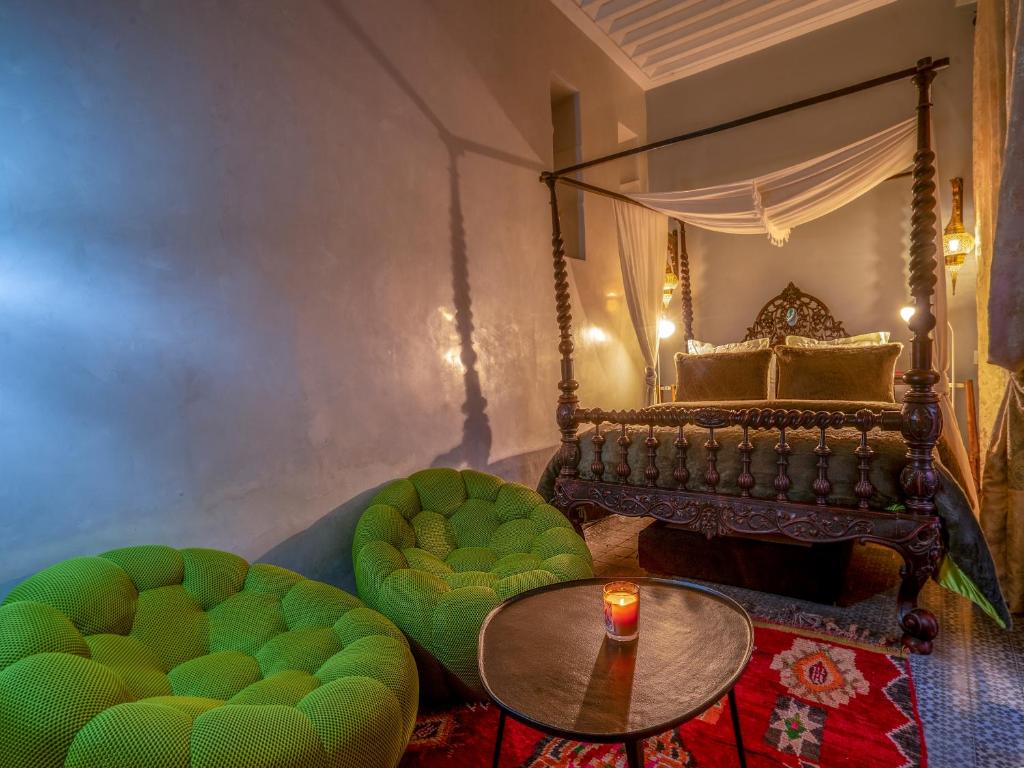 Postel nebo postele na pokoji v ubytování Riad Ines Home