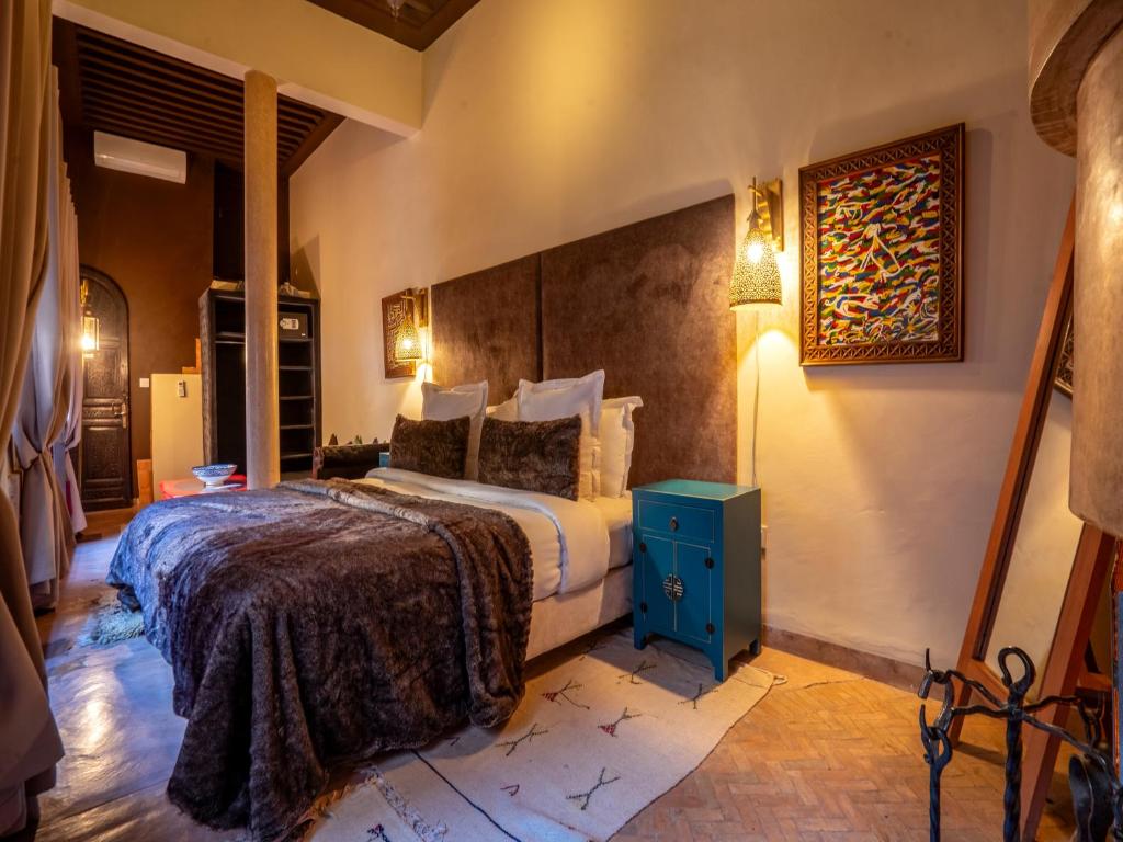 Postel nebo postele na pokoji v ubytování Riad Ines Home