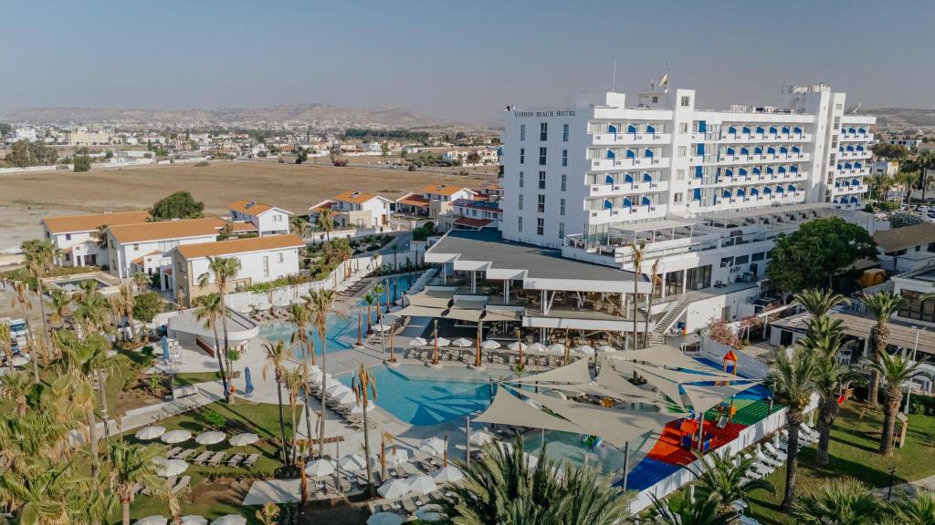 an aerial view of a hotel and a resort at Lordos Beach Hotel & Spa in Larnaca
