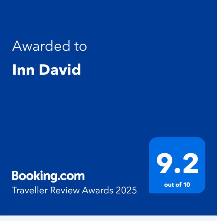 Certifikát, hodnocení, plakát nebo jiný dokument vystavený v ubytování Inn David