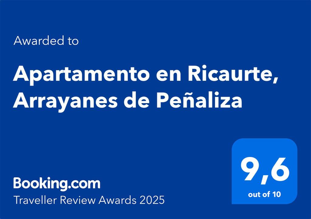 Certifikát, hodnocení, plakát nebo jiný dokument vystavený v ubytování Apartamento en Ricaurte, Arrayanes de Peñaliza
