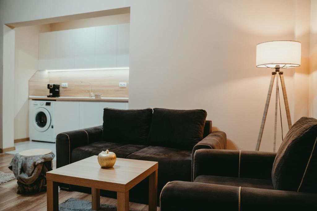 Posezení v ubytování Varna City Apartment