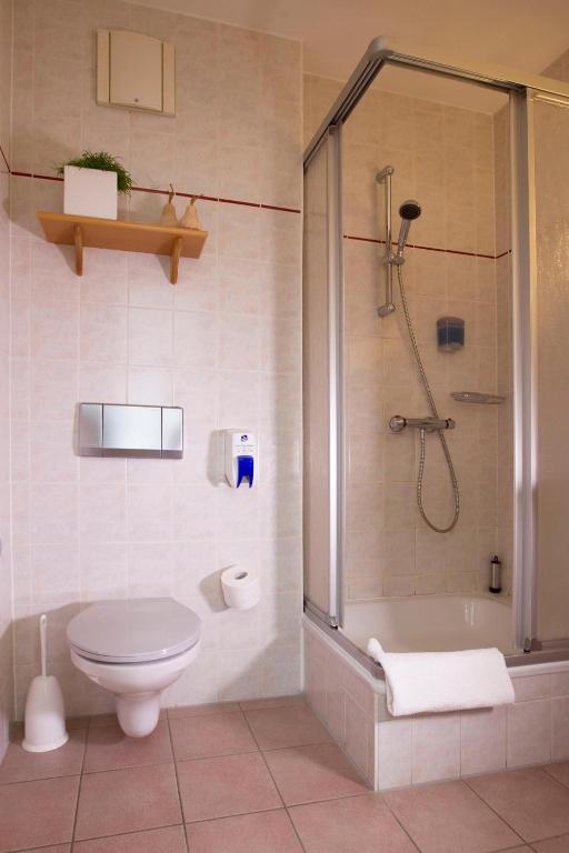 Koupelna v ubytování Hotel Heinz