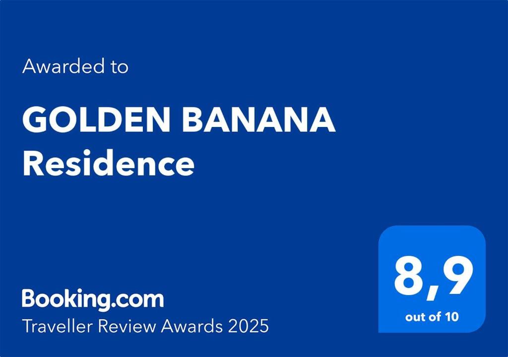 Certifikát, hodnocení, plakát nebo jiný dokument vystavený v ubytování Golden Banana Residence