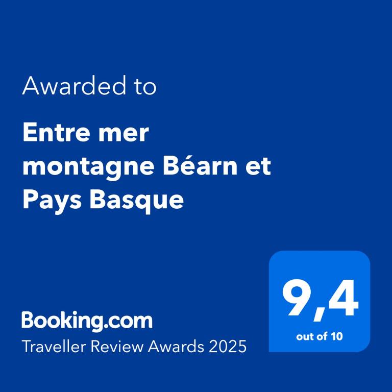 une capture d'écran d'un téléphone avec le texte attribué à l'ensemble du faisceau hypothécaire et paie dans l'établissement Entre mer montagne Béarn et Pays Basque, à Orthez