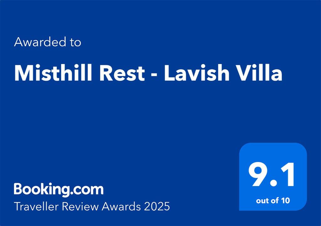 Certifikát, hodnocení, plakát nebo jiný dokument vystavený v ubytování Misthill Rest - Lavish Villa