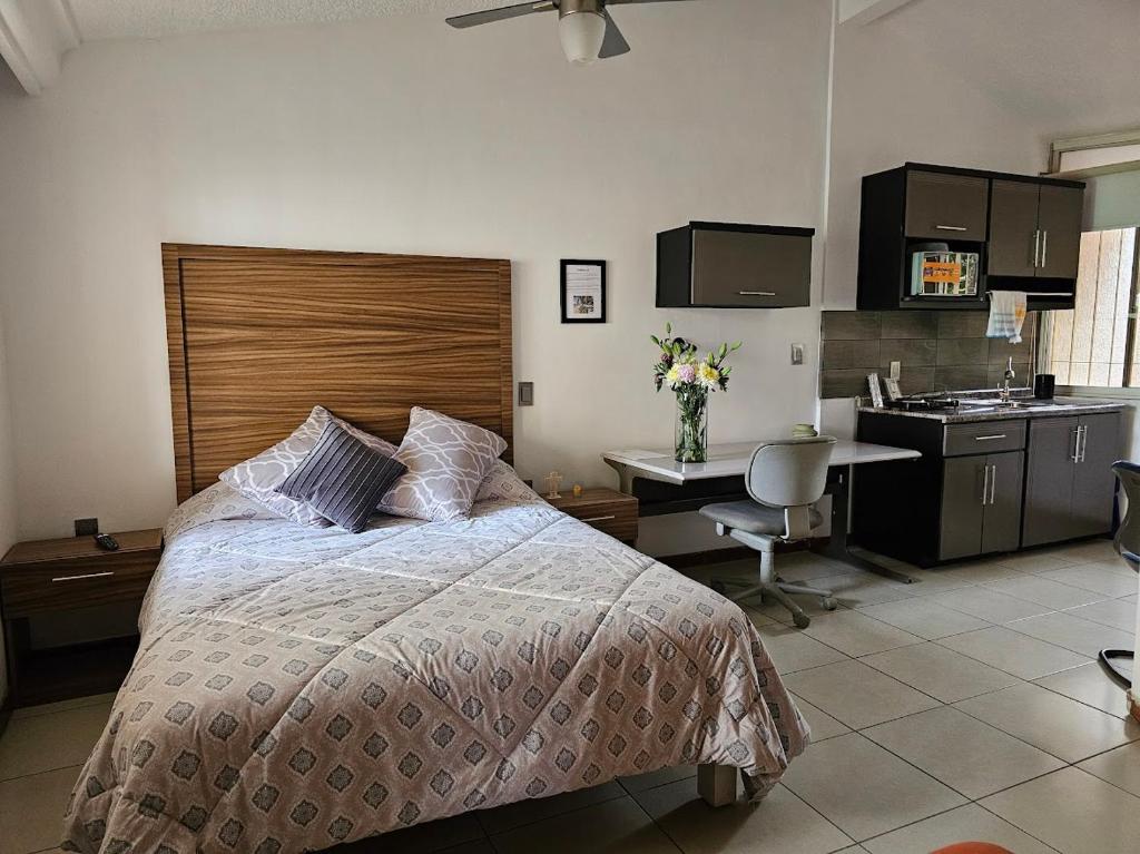 Postel nebo postele na pokoji v ubytování Habitación 3 CHAPALA
