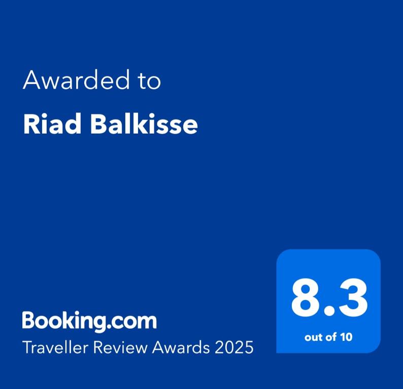 Certifikát, hodnocení, plakát nebo jiný dokument vystavený v ubytování Riad Balkisse