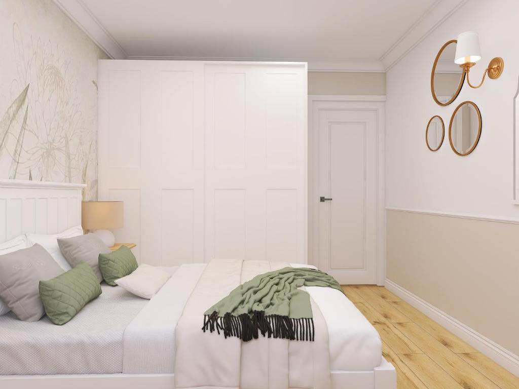 Postel nebo postele na pokoji v ubytování Cosy Space Apartment