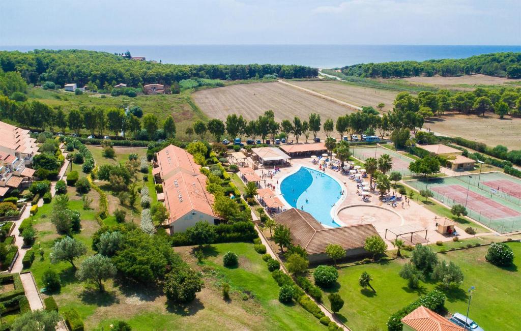 an aerial view of a resort with a pool at 2 Bedroom Stunning Apartment In Isola Capo Rizzuto in Isola Capo Rizzuto