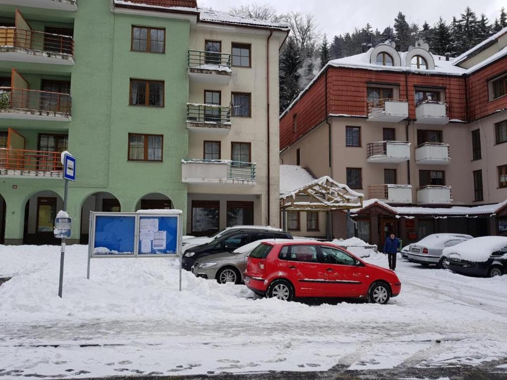 Jáchymov Blue Apartment v zimě