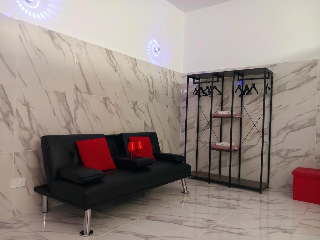 Posezení v ubytování Jacuzzi Suite King