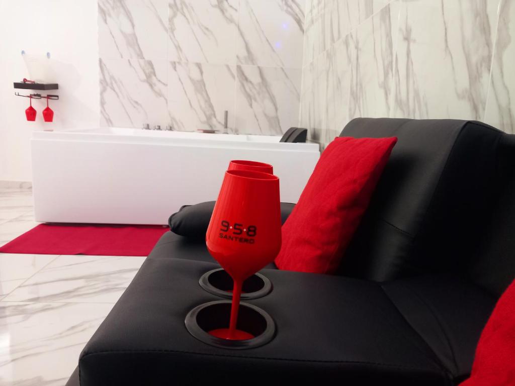 Posezení v ubytování Jacuzzi Suite King