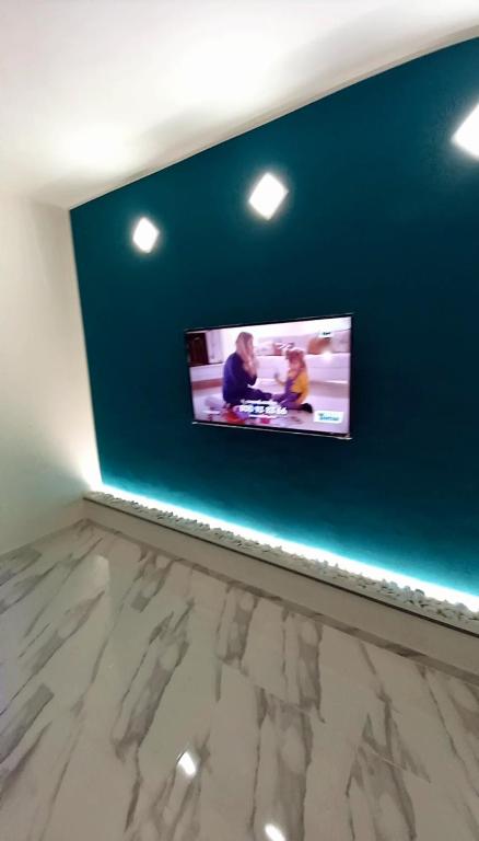 TV a/nebo společenská místnost v ubytování Jacuzzi Suite King