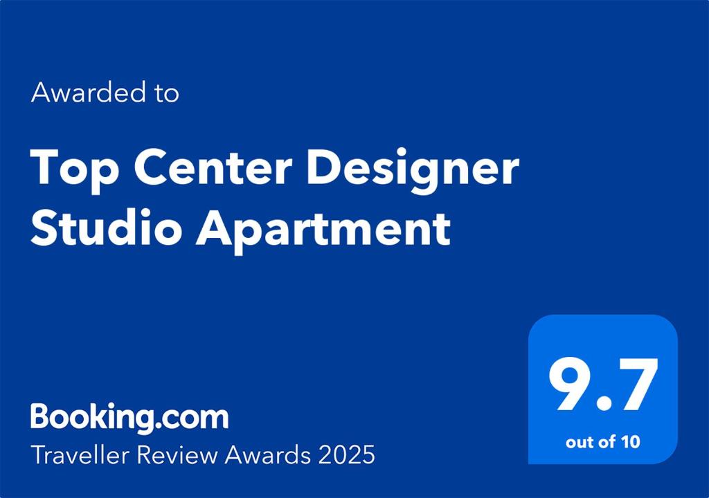 Top Center Designer Studio Apartment tanúsítványa, márkajelzése vagy díja