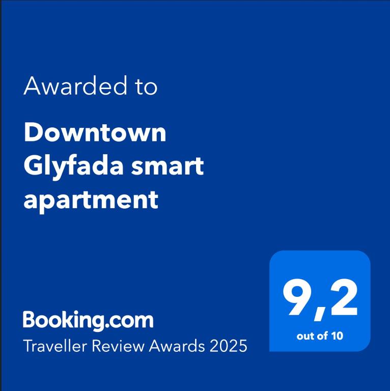 Certifikát, hodnocení, plakát nebo jiný dokument vystavený v ubytování Downtown Glyfada smart apartment