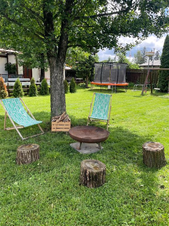 Zahrada ubytování Camp Alpa