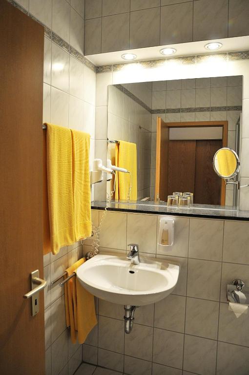 Koupelna v ubytování Hotel Friesen