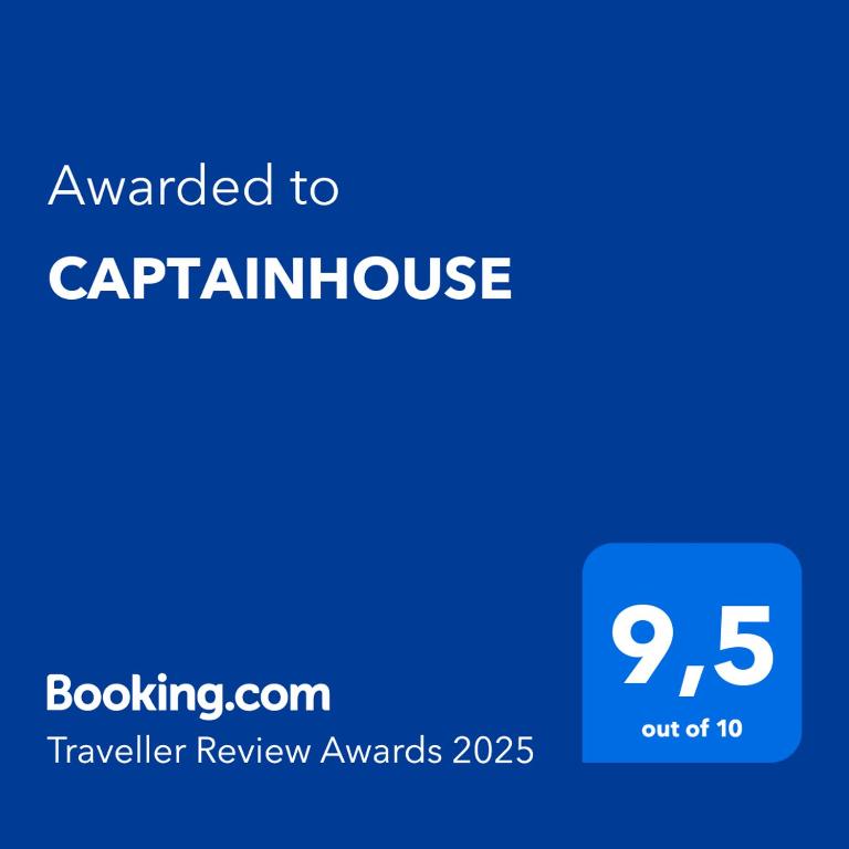 Certifikát, hodnocení, plakát nebo jiný dokument vystavený v ubytování CAPTAINHOUSE