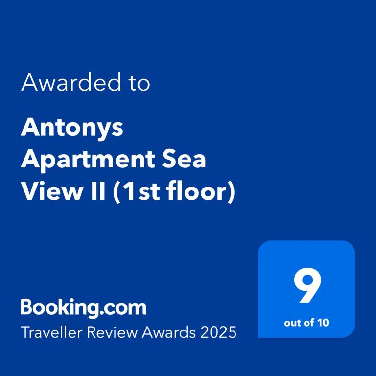Certyfikat, podpis lub inny dokument wystawiony w obiekcie Antonys Apartment Sea View II (1st floor)