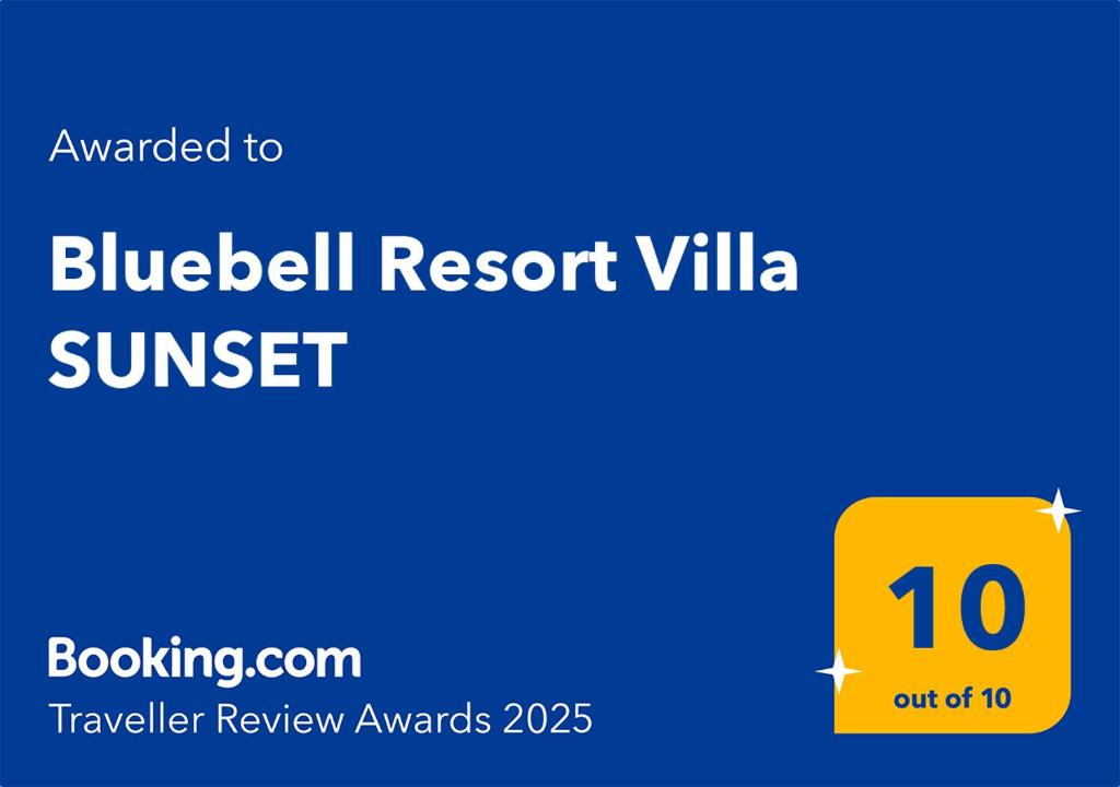 Certifikát, hodnocení, plakát nebo jiný dokument vystavený v ubytování Bluebell Resort Villa SUNSET