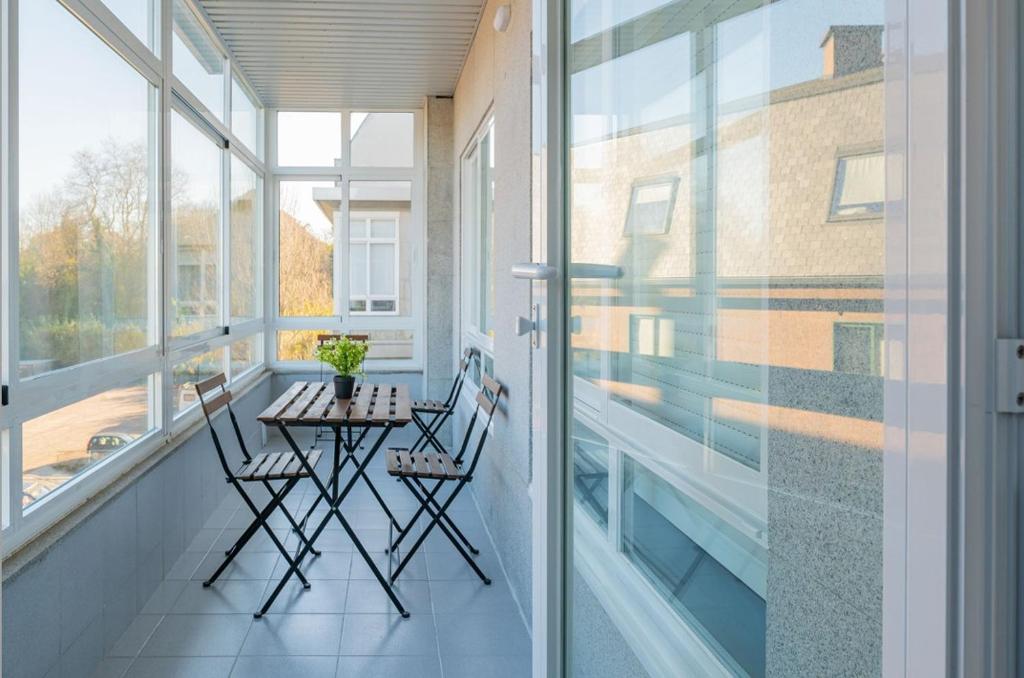 Balkon lub taras w obiekcie Primera Linea de Playa Samil Costa con Garaje Incluido