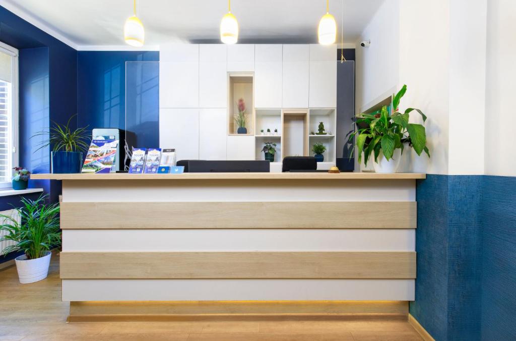 Kuchyň nebo kuchyňský kout v ubytování Premium Hostel