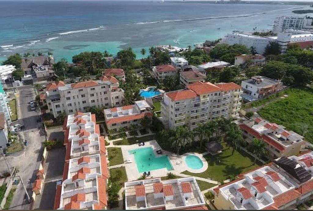 an aerial view of a resort and the ocean at Boca chica retreat in Boca Chica