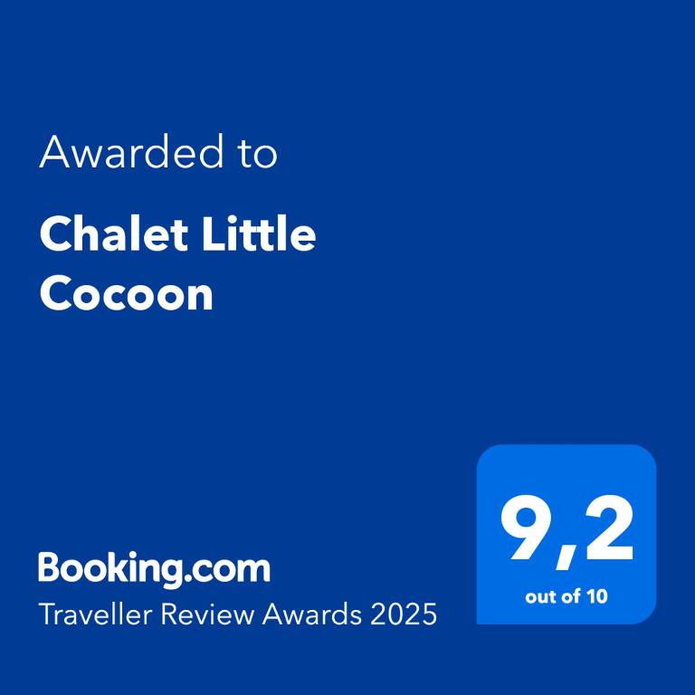 Certifikát, hodnocení, plakát nebo jiný dokument vystavený v ubytování Chalet Little Cocoon