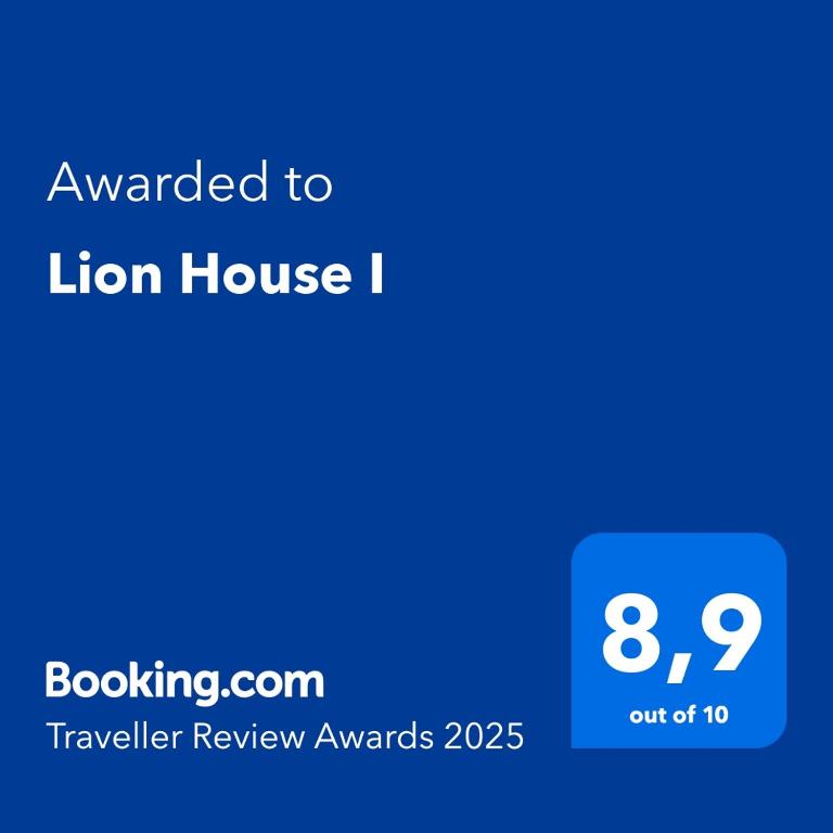 Certifikát, hodnocení, plakát nebo jiný dokument vystavený v ubytování Lion House I