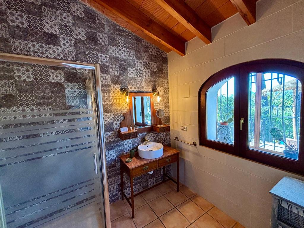 a bathroom with a shower and a sink at Hotel Altea Paradise 1917 - Adults Only in Altea