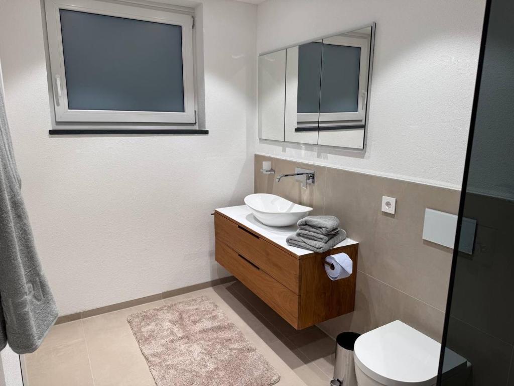 Koupelna v ubytování DonauDeluxe