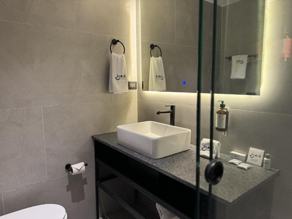 Koupelna v ubytování Hotel Aló Degollado