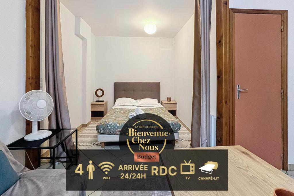 Postel nebo postele na pokoji v ubytování Apartment 4 pers Montferrand Cordeliers