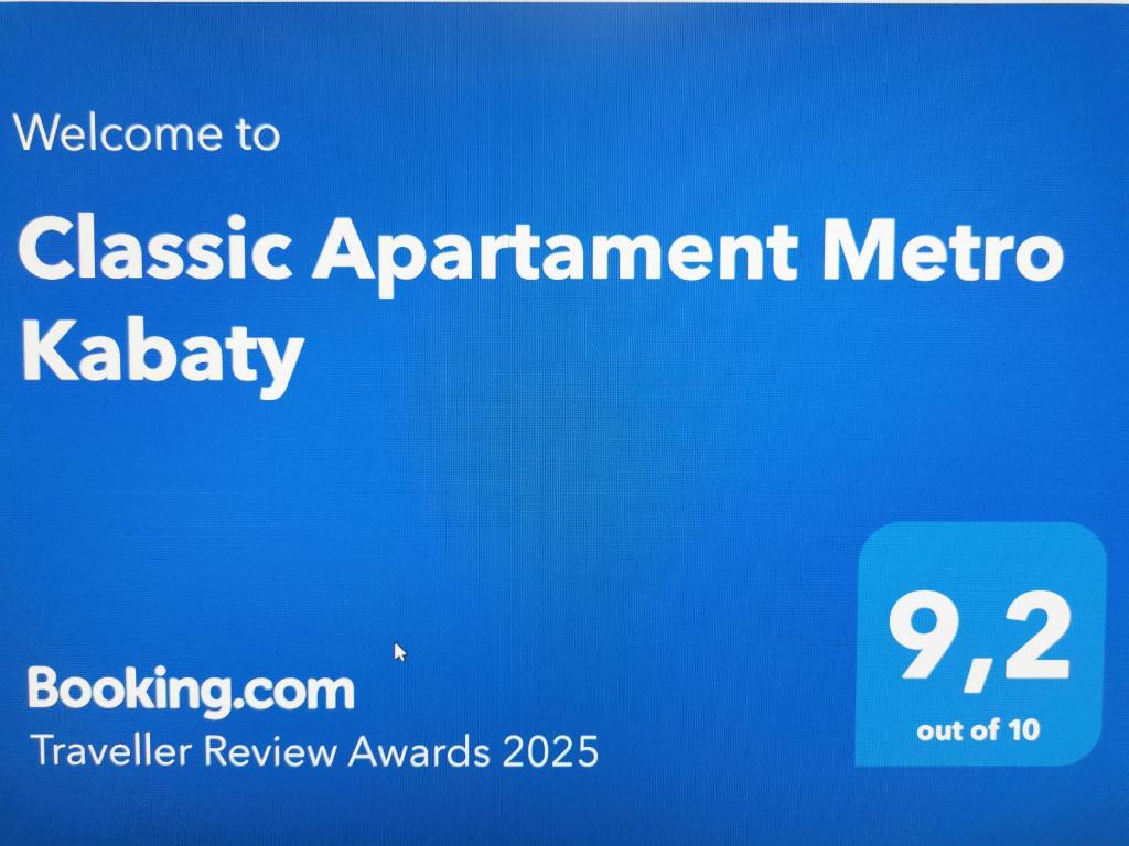 Certifikát, ocenenie alebo iný dokument vystavený v ubytovaní Classic Apartament Metro Kabaty