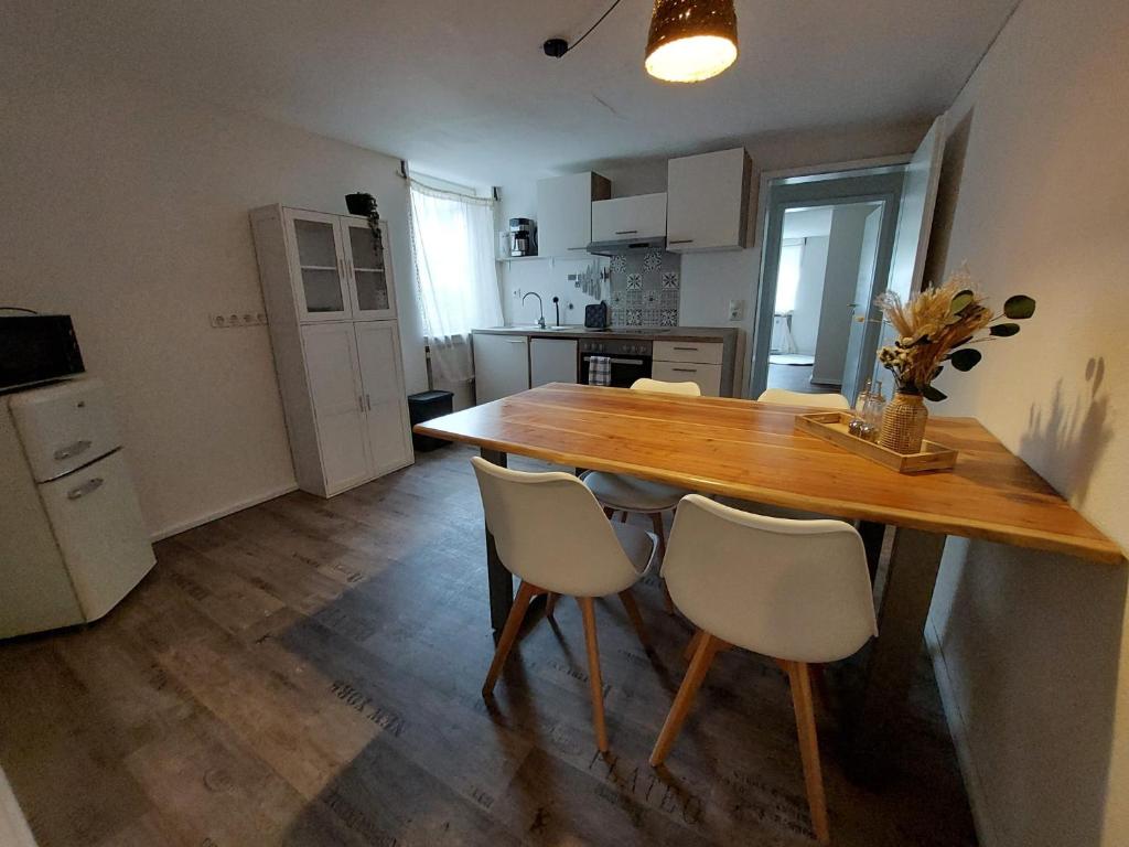 Kuchyň nebo kuchyňský kout v ubytování Ferienwohnung Josy