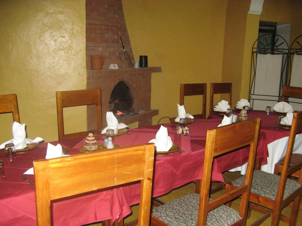 Restaurace v ubytování Auberge Tinit