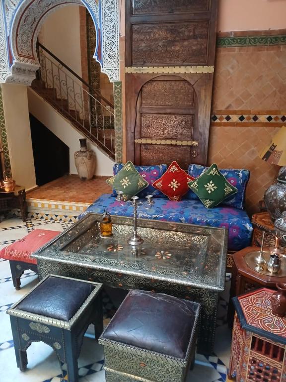 Posezení v ubytování Riad Idrissi