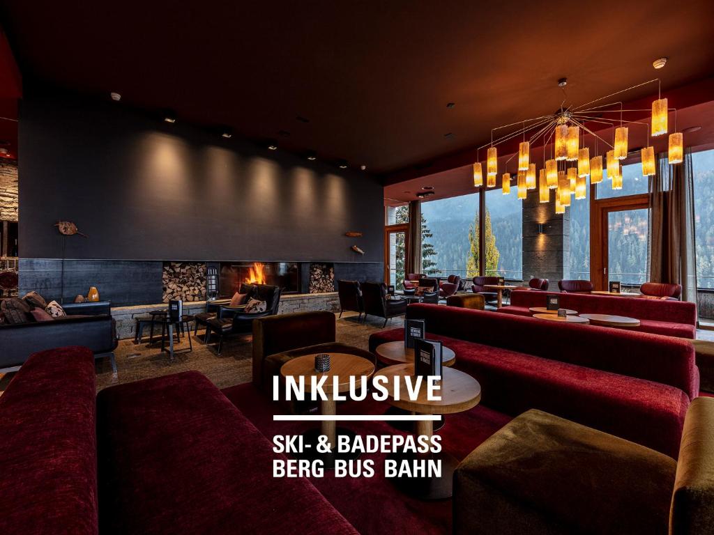 Posezení v ubytování Hotel Belvedere Scuol