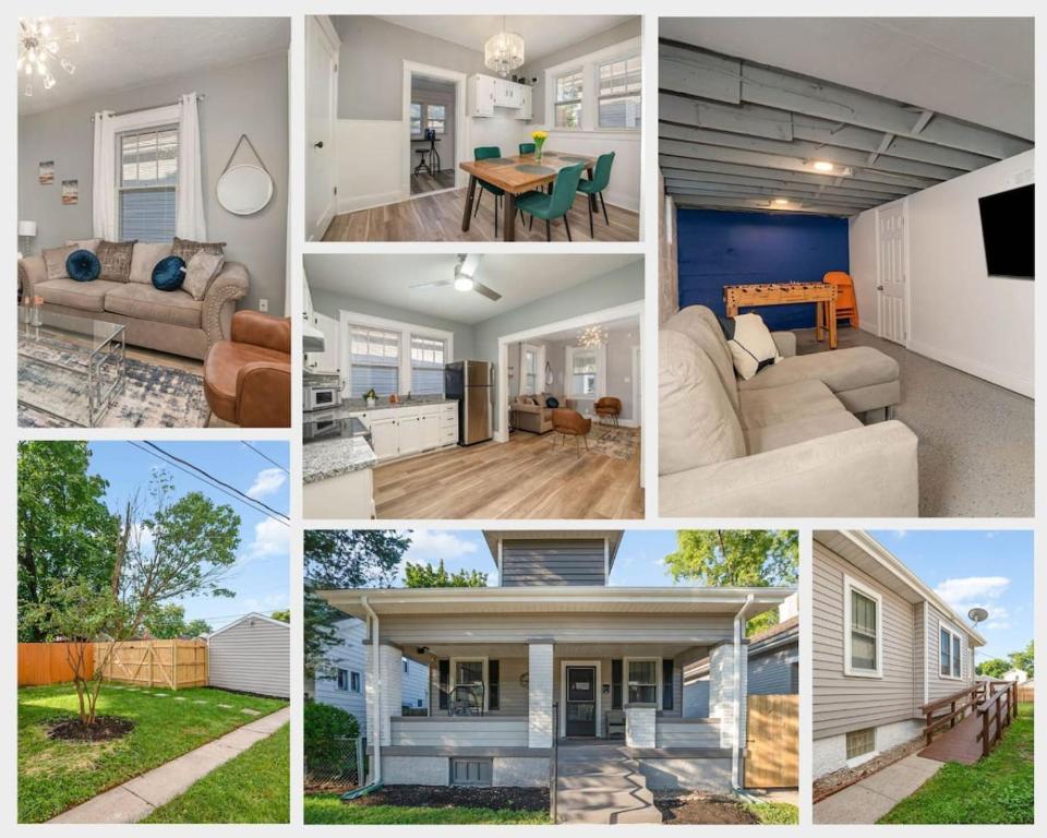 eine Collage aus Bildern eines Hauses in der Unterkunft Dayton Street Sports Haven - 3 Bed 2 Bath Sleeps 8 in Hamilton