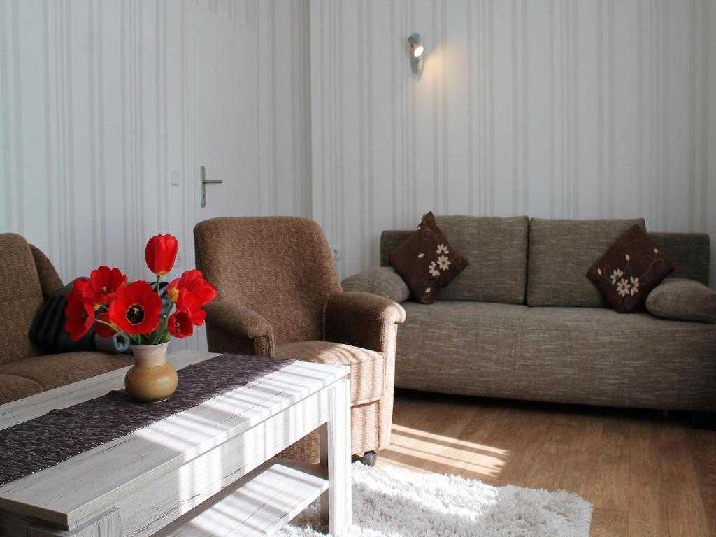 Posezení v ubytování Wohnung in Kluetz nahe Boltenhagener Strand