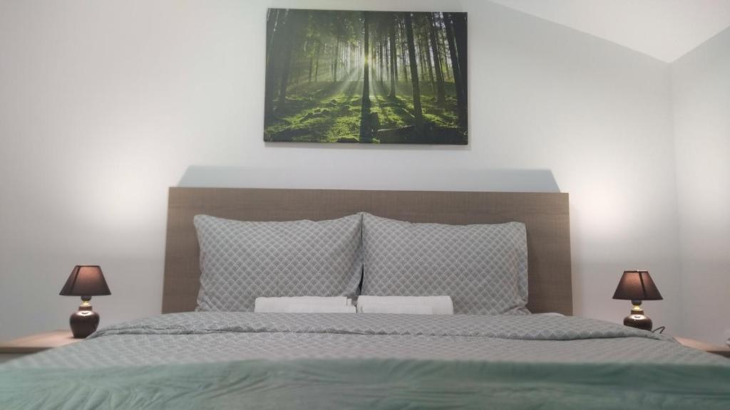 Ένα ή περισσότερα κρεβάτια σε δωμάτιο στο Cera maximus apartment