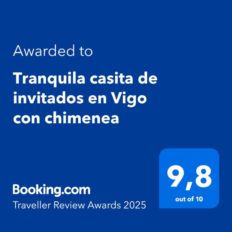 Certifikát, ocenenie alebo iný dokument vystavený v ubytovaní Tranquila casita de invitados en Vigo con chimenea