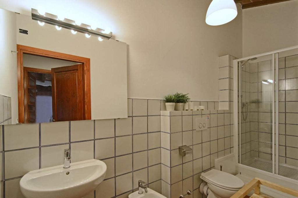 Koupelna v ubytování Al Palazzaccio