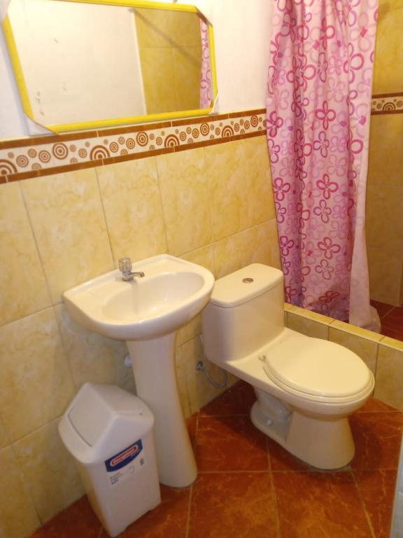 Koupelna v ubytování Hotel D'Gloria