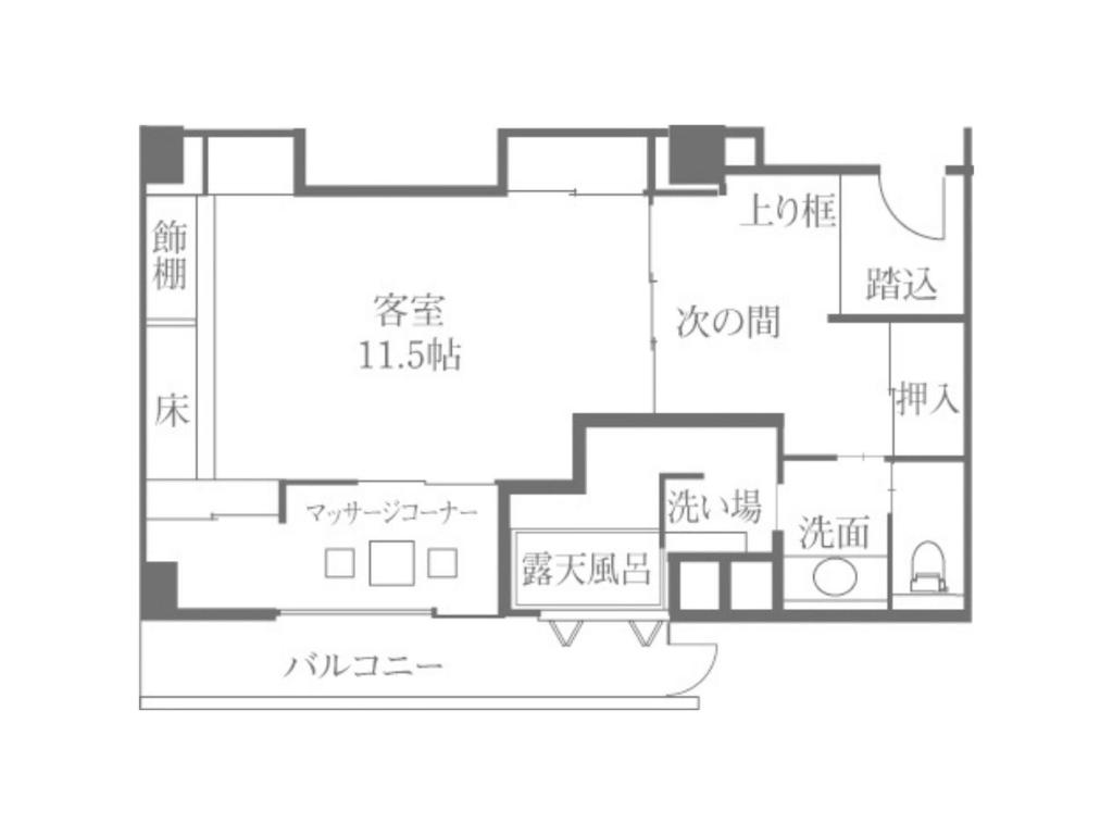 Půdorys ubytování Arima Hot Spring Ryokan Hanamusubi