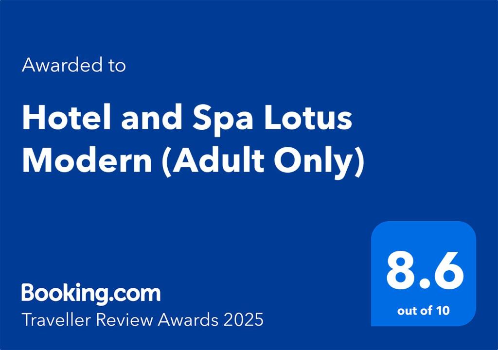 Certifikát, hodnocení, plakát nebo jiný dokument vystavený v ubytování Hotel and Spa Lotus Modern (Adult Only)