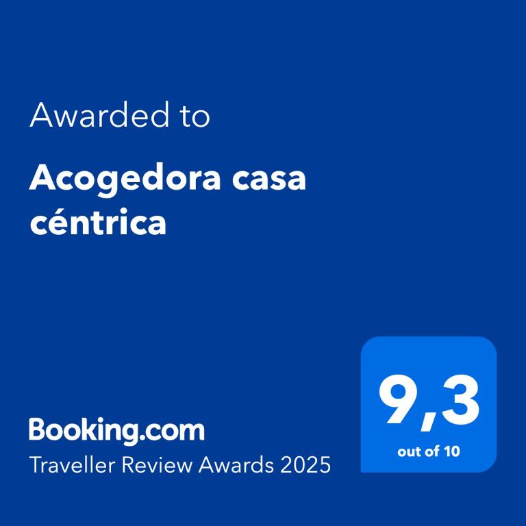 Certifikát, hodnocení, plakát nebo jiný dokument vystavený v ubytování Acogedora casa céntrica